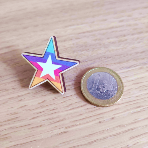 Small Rainbow Star Pin